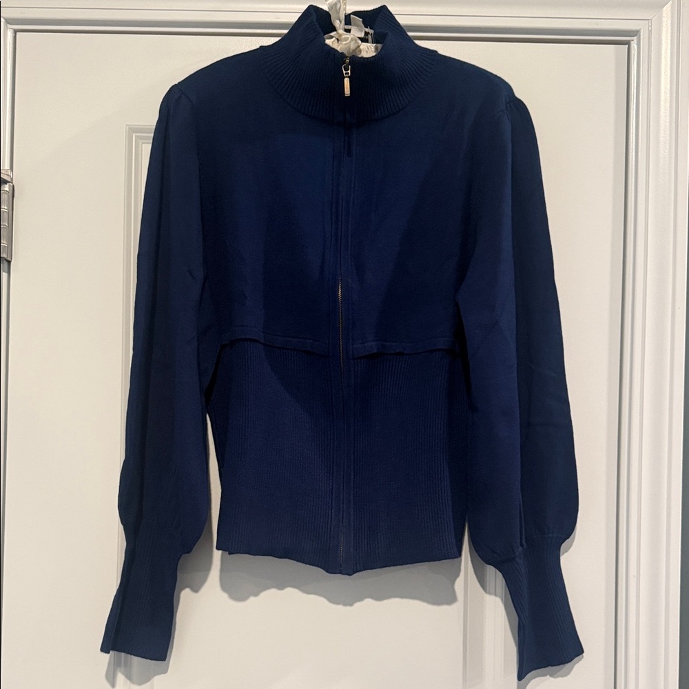 Marc Bouwer Navy Cowl Neck Sweater